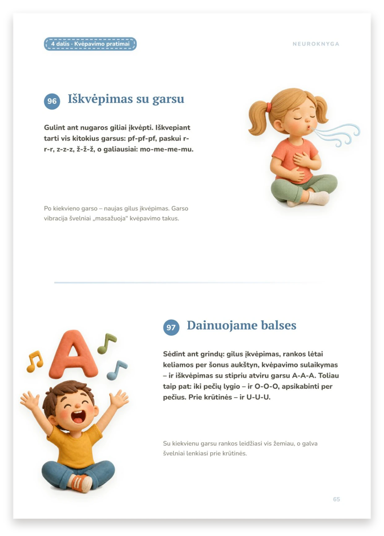 Kvėpavimo pratimai su garsu